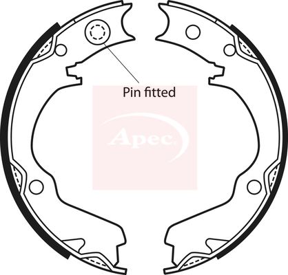 Apec Brake Shoes Set SHU708 - image 2