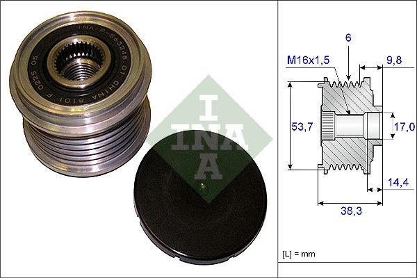 INA Overrunning Alternator Pulley 535020310 - image 2