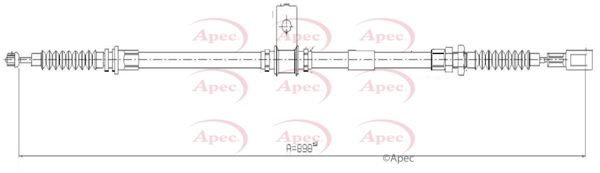 Apec Handbrake Cable CAB1665 - image 2