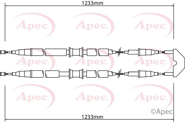Apec Handbrake Cable CAB1464 - image 2