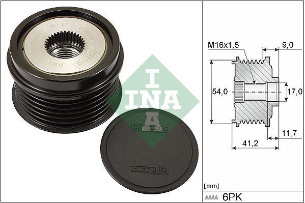 INA Overrunning Alternator Pulley 535019210 - image 2
