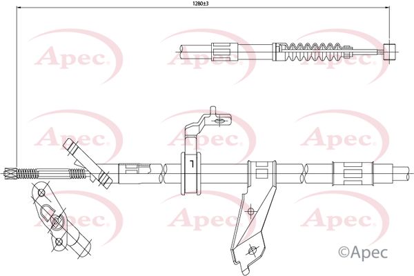 Apec Handbrake Cable CAB1440 - image 2