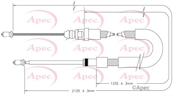 Apec Handbrake Cable CAB1590 - image 2