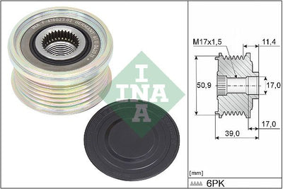 INA Overrunning Alternator Pulley 535035810