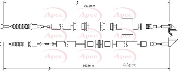 Apec Handbrake Cable CAB1477 - image 2