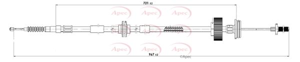 Apec Handbrake Cable CAB1790 - image 2