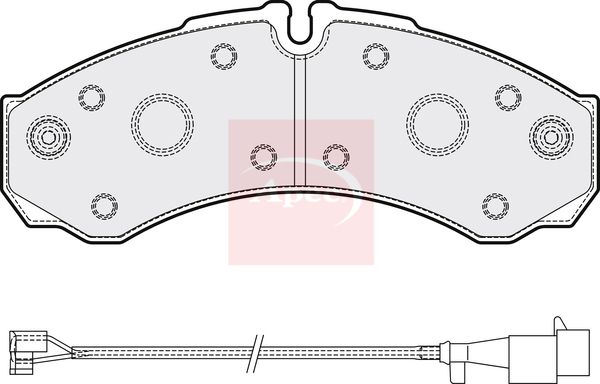 Apec Brake Pads Set PAD2078 - image 2