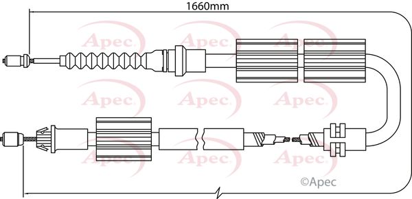 Apec Handbrake Cable CAB1246 - image 2