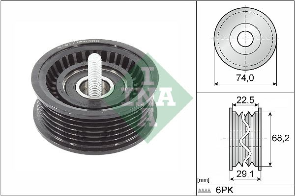 INA Drive Belt Deflection Guide Pulley 532078410 - image 2
