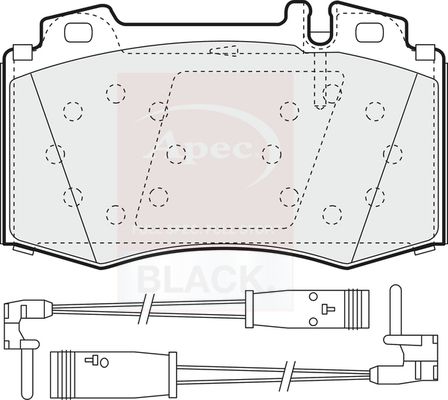 Apec Brake Pads Set PAD1535B - image 2