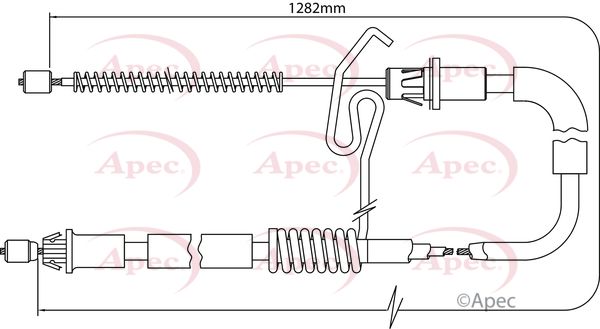 Apec Handbrake Cable CAB1181 - image 2