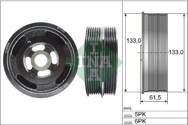 INA Crankshaft Pulley (tvd) 544016710 - image 2