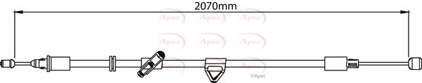 Apec Handbrake Cable CAB1158 - image 2