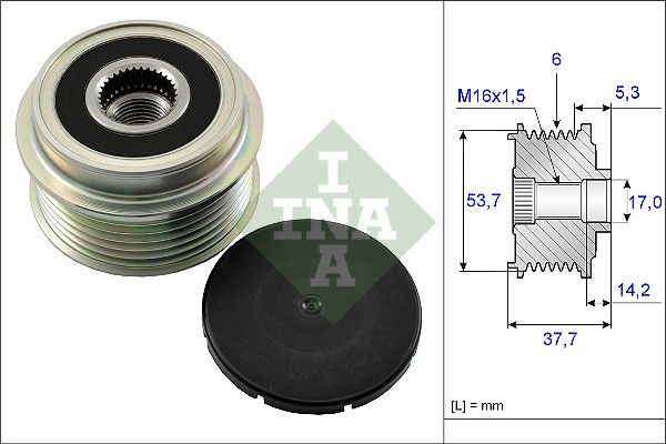 INA Overrunning Alternator Pulley 535013210 - image 2