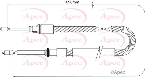 Apec Handbrake Cable CAB1044 - image 2
