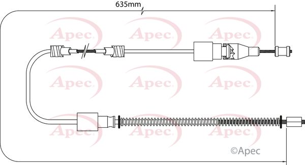 Apec Handbrake Cable CAB1531 - image 2