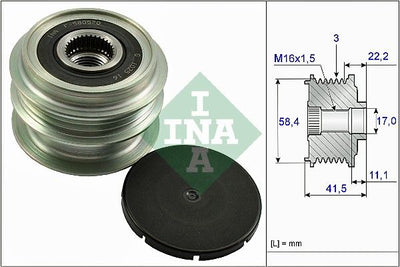 INA Overrunning Alternator Pulley 535026910