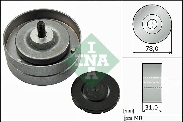 INA Drive Belt Deflection Guide Pulley 532046310 - image 2