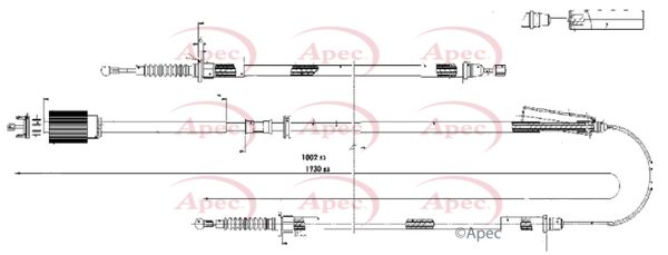 Apec Handbrake Cable CAB1659 - image 2