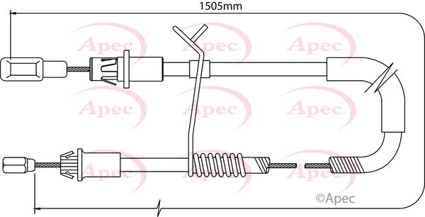 Apec Handbrake Cable CAB1190 - image 2