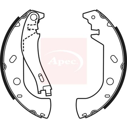 Apec Brake Shoes Set SHU574 - image 2
