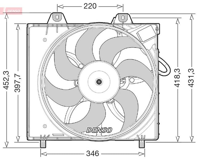Denso Radiator Cooling Fan DER21027 - image 2