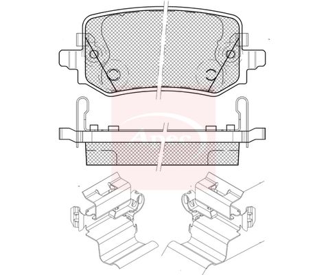 Apec Brake Pads Set PAD2535 - image 2