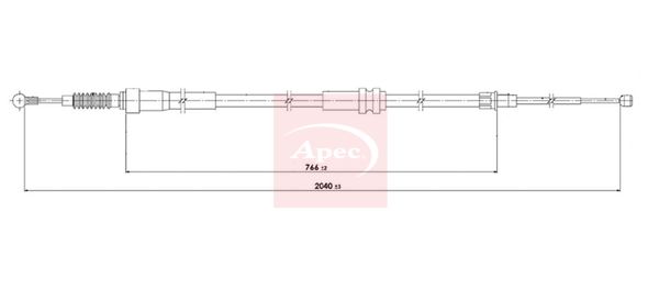 Apec Handbrake Cable CAB1979 - image 2