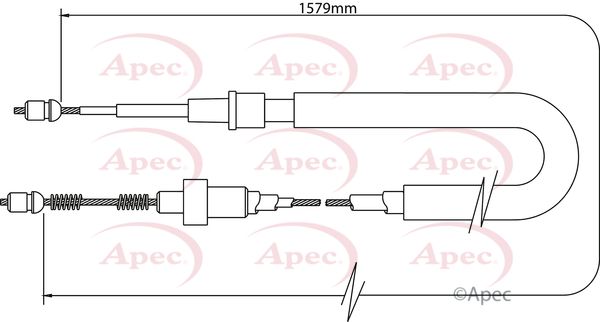 Apec Handbrake Cable CAB1401 - image 2