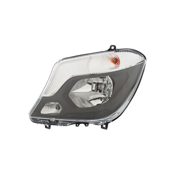 Fits Sprinter 2006-2018 Left Headlight Halogen With Bulb Drl Grey Bezel Incl Bulbs - image 2