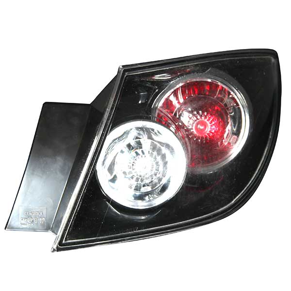 Fits Mazda Mazda3 2004-2009 Rear Outer Lamp Hatchback Only Black Bezel Right - image 2