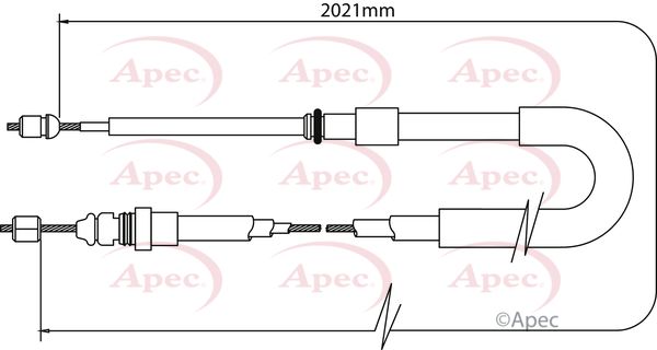 Apec Handbrake Cable CAB1379 - image 2