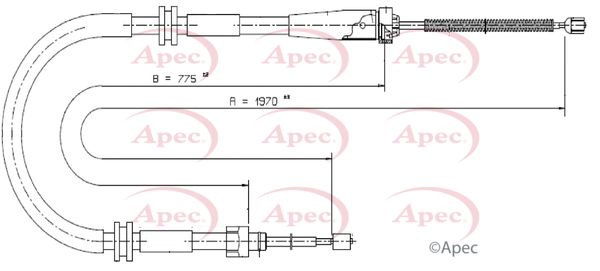 Apec Handbrake Cable CAB1682 - image 2