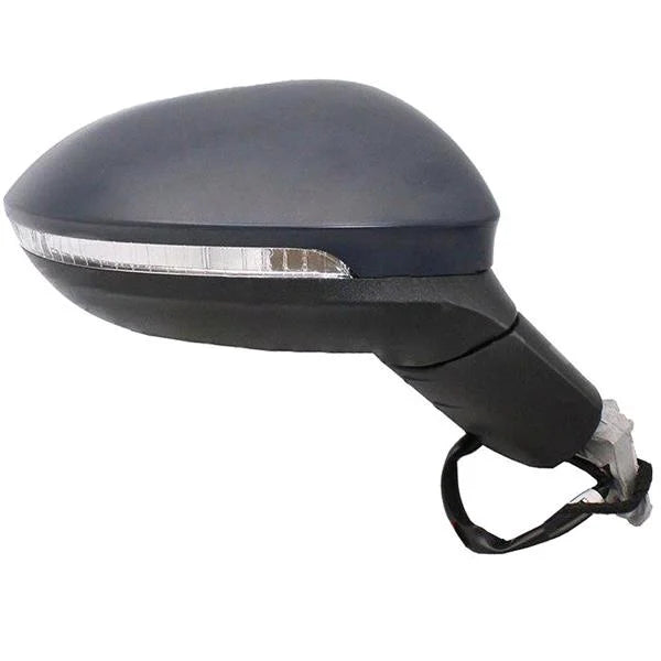 Fits Polo 17-24 Ns Mirror Primed Electric Heated Convex Power Fold Indicator Blindspo - image 2