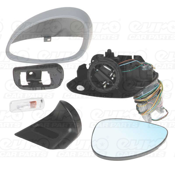 Fits C4 2004-2010 Ns Mirror Electric Heated Primed Cover & Black Base Blue Tint Glass - image 2