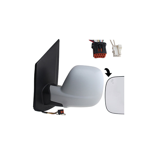Fits Peugeot Expert 2016-2021 Door Mirror El Ht Pf Blis Primed 9 Pin Left - image 2