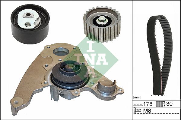 INA Timing Belt Kit & Water Pump 530023230 - image 2
