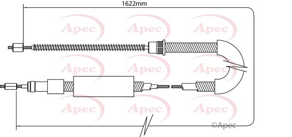 Apec Handbrake Cable CAB1087 - image 2