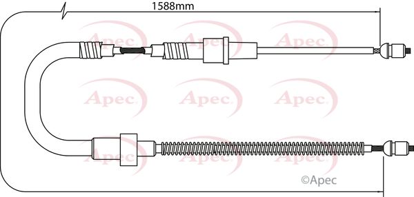 Apec Handbrake Cable CAB1404 - image 2