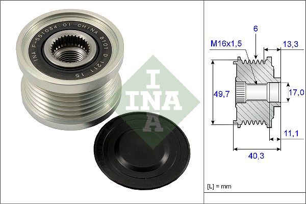 INA Overrunning Alternator Pulley 535009310 - image 2