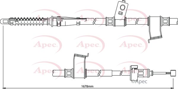 Apec Handbrake Cable CAB1250 - image 2