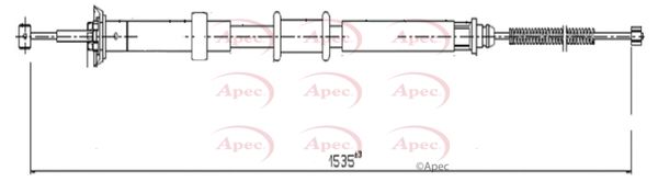 Apec Handbrake Cable CAB1608 - image 2
