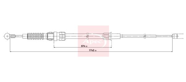 Apec Handbrake Cable CAB1972 - image 2