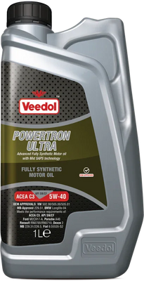 Veedol Powertron Ultra 5W40 Fully Synth 1L 5012B - tradevehicleparts.co.uk