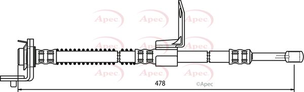 Apec Brake Hose HOS3730 - image 2