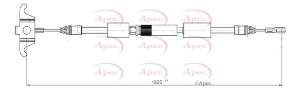 Apec Handbrake Cable CAB1135 - image 2