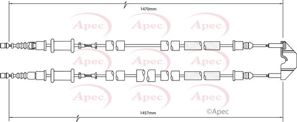 Apec Handbrake Cable CAB1475 - image 2