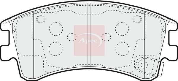 Apec Brake Pads Set PAD1302 - image 2