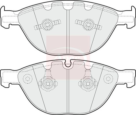 Apec Brake Pads Set PAD1353 - image 2