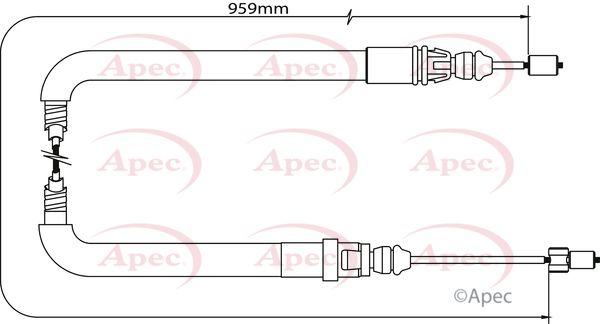 Apec Handbrake Cable CAB1051 - image 2